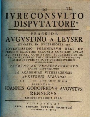 De iureconsulto disputatore disputatore