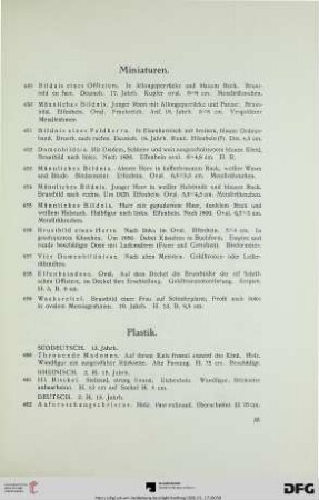 Plastik (Nr. 460-502)