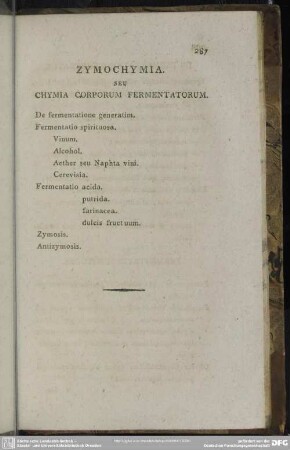 Zymochymia seu Chymia Corporum Fermentatorum