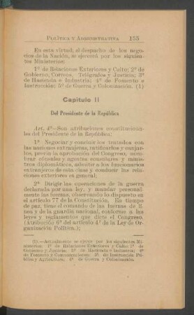Capítulo II - Del Presidente de la República.