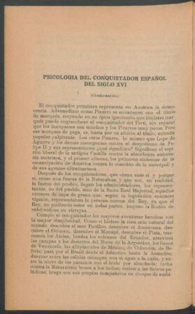 Psicología del conquistador español del siglo XVI - (Continuación)