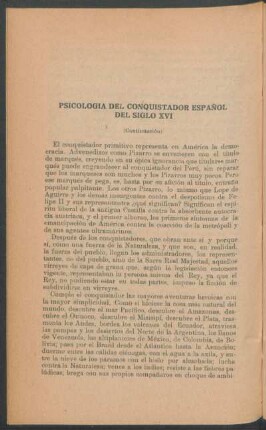 Psicología del conquistador español del siglo XVI - (Continuación)