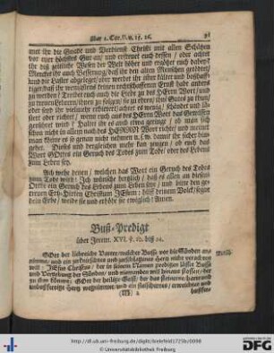 Buß-Predigt über Jerem. XVI. v. 10 bis 14 .