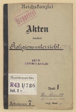 Religionsunterricht: Bd. 1