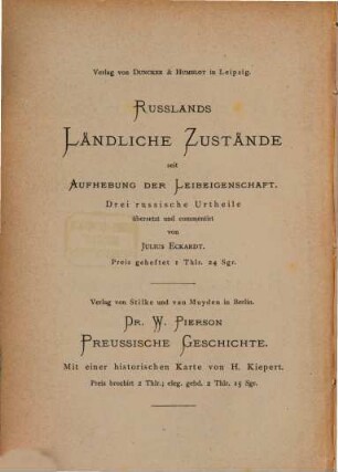 Aus Russlands Vergangenheit : kulturgeschichtliche Skizzen