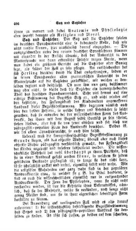 Satz und Satzlehre