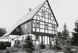 Ohorn, Umgebindehaus : Ohorn. Wohnhaus (Mitte 19. Jahrhundert), Silberweidenstraße 8. Gartenansicht