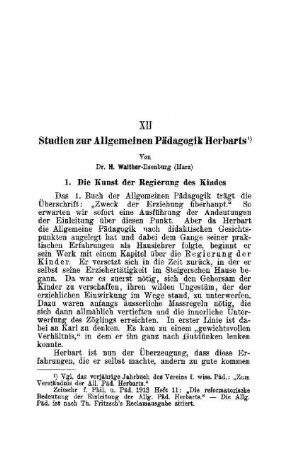 Studien zur Allgemeinen Pädagogik Herbarts
