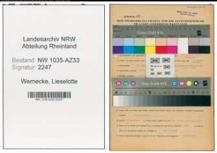 Entnazifizierung Lieselotte Wernecke , geb. 21.04.1919 (Sekretaerin)
