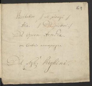 Armida. Auszüge. Arr; S, cemb