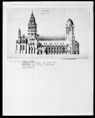 Dom in Mainz: Südseite, Zustand vor 1870