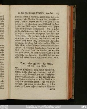 Das vierzehnte Kapitel, bis zum 19ten Vers.