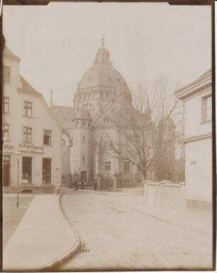 Blick von Nord auf die Synagoge. Dortmund, Am Hiltropwall