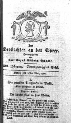 21. Stueck, 27. Mai 1822