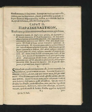 Caput II. Explicans quid in controversiam veniat, quid non.