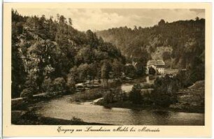 Lauenhain. Lauenhainer Mühle Eingang zur Mühle
