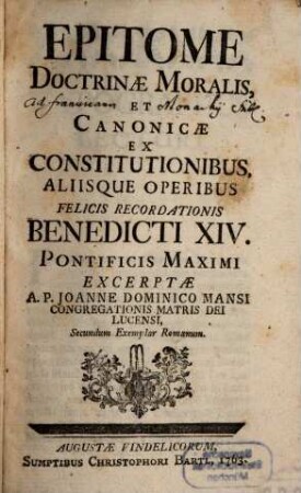 Epitome doctrinae moralis et canonicae