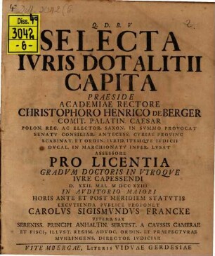 Selecta iuris dotalitii capita