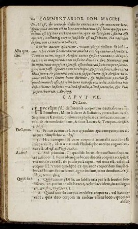 Caput VIII. De Loco