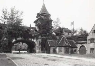 Ulm, Stadtmauer : Ulm. Stadtmauer mit Zundelturm. Ansicht von Osten (Feldseite)