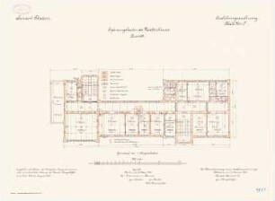 Kadettenhaus der Garnison Potsdam Ergänzungsbauten: Lazarett: Grundriss Obergeschoss 1:100