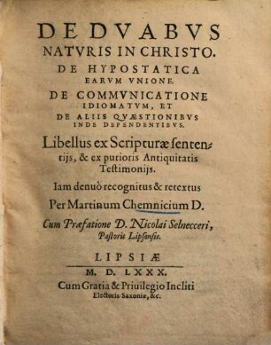 De Dvabvs Natvris In Christo