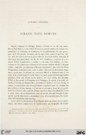 7: Lettres inédites de Pierre-Paul Rubens