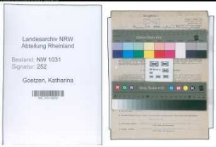 Entnazifizierung Katharina Goetzen , geb. 08.03.1900 ()