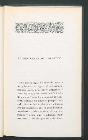 La respuesta del Oráculo