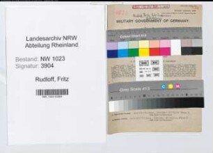Entnazifizierung Fritz Rudloff , geb. 26.01.1899 (Ingenieur)