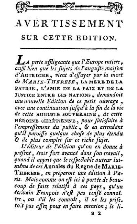Avertissement sur cette edition.