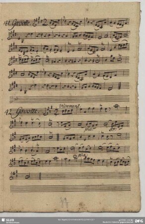 42. Anonymus, Gavottes, A-Dur