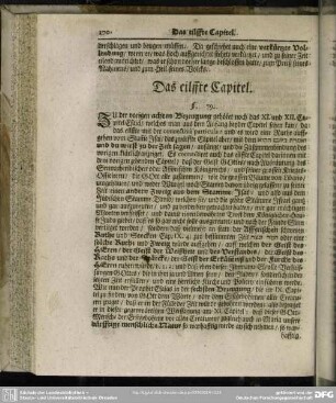 Das eilffte Capitel