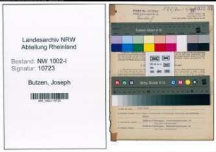 Entnazifizierung Joseph Butzen, geb. 01.05.1891 (Betriebsleiter)