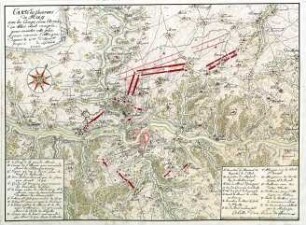 WHK 12 Spanischer Sukzessionskrieg 1701-1713 bis zum Frieden von Rastatt: Umgebungskarte von Huy mit den Lagern der Alliierten vor dem Angriff, 15. August bis ... September 1703
