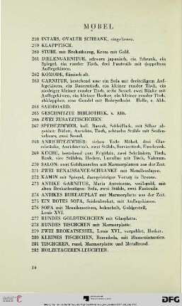 Möbel (Nr. 258-338)