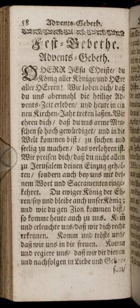 Fest-Gebethe.