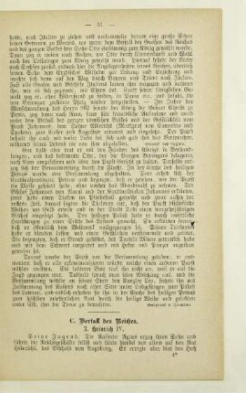 C. Verfall des Reiches