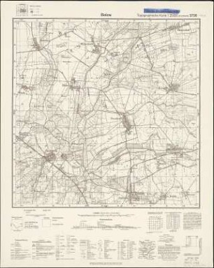 Meßtischblatt 2736 : Balow, 1952 : Balow. - Hrsg. 1879, letzte Nachtr. 1924, Ausgabe 1952. - 1:25000. - [S.l.]: Deutsche Wertpapier-Druckerei VEB, 1952. - 1 Kt.