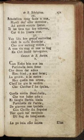 Canzun de S. Barbla. - Canzun Dies irae dil Moribunt.