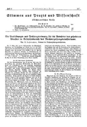 Die Ausbildungs- und Prüfungsordnung für die Anwärter des gehobenen Dienstes im Geschäftsbereich des Reichserziehungsministeriums : [Nichtamtlicher Teil]