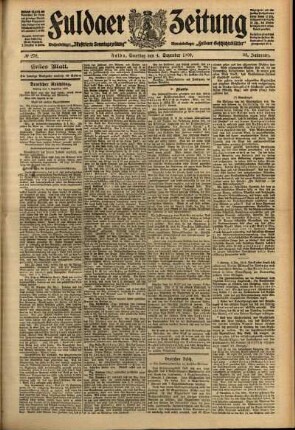 Erste Ausgabe vom Samstag, den 04. Dezember 1909.