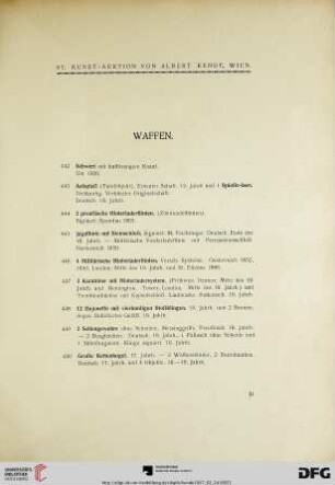 Waffen (Nr. 442-450)