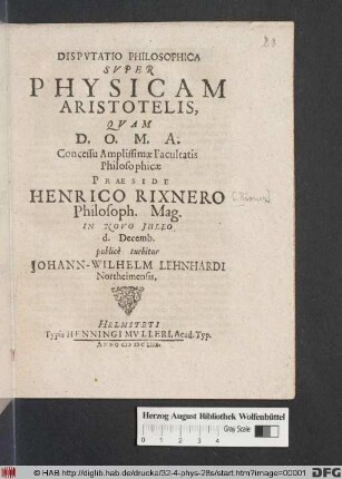 Disputatio Logica De Conversione Enunciationum Absolutarum