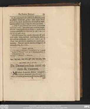 Tit. I. (V. 16.) De Donationibus inter virum & uxorem.