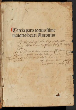 3: Summa theologica : P. 1 - 4. Mit Tabula von Johannes Molitoris