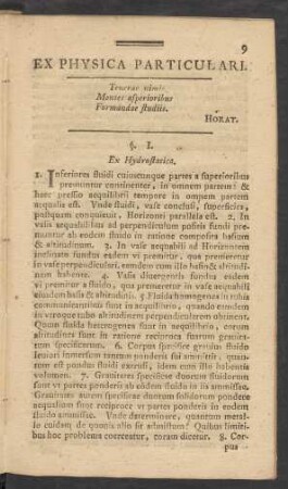 Ex Physica Particulari