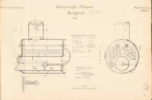 Schleppdampfer »Malapane«: Dampfkessel: Schnitte 1:10