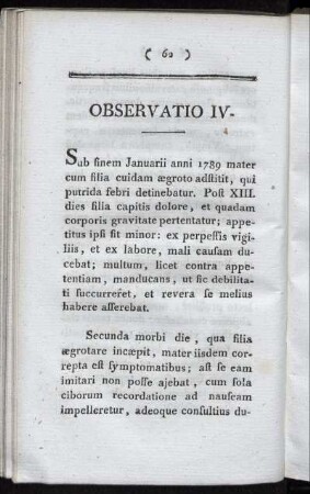 Observatio IV.