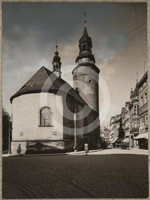 Annakirche und Schildauer Torturm in Hirschberg